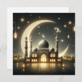 Eid Mubarak Ramadan Aanpasbare Groet Tekst Ho Feestdagenkaart (Voorkant / Achterkant)