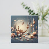 Eid Mubarak Ramadan Aanpasbare Groetetekst Feestdagenkaart (Staand voorkant)