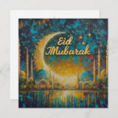 Eid Mubarak Ramadan Aanpasbare Groetetekst Ho Feestdagenkaart (Voorkant / Achterkant)