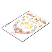 Eid Mubarak|Ramadan Arabische kalligrafie Bloemen  Notitieboek (Linkerzijde)