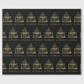 Eid Mubarak/Ramadan Arabische Kalligrafie Goud Cadeaupapier (Vlak)
