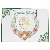 Eid Mubarak | Ramadan Bloemen Goud Groen Groeten Groot Cadeauzakje (Achterkant)