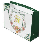 Eid Mubarak | Ramadan Bloemen Goud Groen Groeten Groot Cadeauzakje (Achterkant Gekanteld)