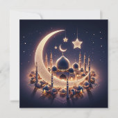 Eid Mubarak Ramadan  Groeten Tekst Feestdagenkaart (Voorkant)