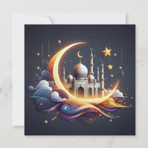 Eid Mubarak Ramadan  Groeten Tekst Feestdagenkaart