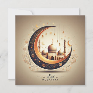 Eid Mubarak Ramadan  Groeten Tekst Feestdagenkaart