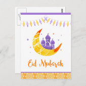 Eid Mubarak, Ramadan-kaart Briefkaart (Voorkant / Achterkant)
