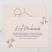 Eid Mubarak Ramadan Kareem Eid ul Fitr Elegant Feestdagenkaart (Voorkant / Achterkant)