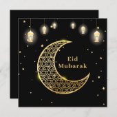 Eid Mubarak / Ramadan Kareem Gold aanpassen Kaart (Voorkant / Achterkant)