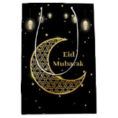 Eid Mubarak / Ramadan Kareem Gold aanpassen Medium Cadeauzakje (Voorkant)