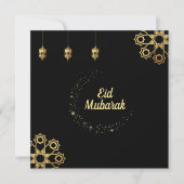 Eid Mubarak / Ramadan Kareem Golden Customize Kaart (Voorkant)