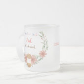 Eid Mubarak | Ramadan Schattigee Waterverf Bloemen Matglas Koffiemok (Voorkant links)