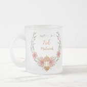 Eid Mubarak | Ramadan Schattigee Waterverf Bloemen Matglas Koffiemok (Links)
