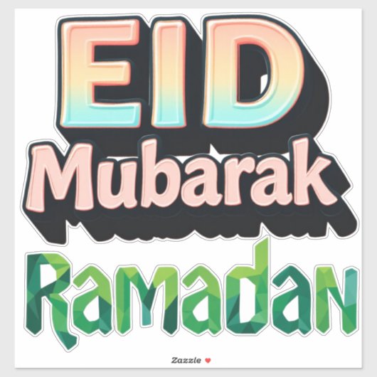 EID Mubarak + Ramadan Sticker (Vel)