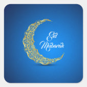 Eid Mubarak / Ramadan Vierkante Sticker (Voorkant)