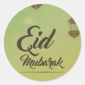 EID MUBARAK ROND STICKER (Voorkant)