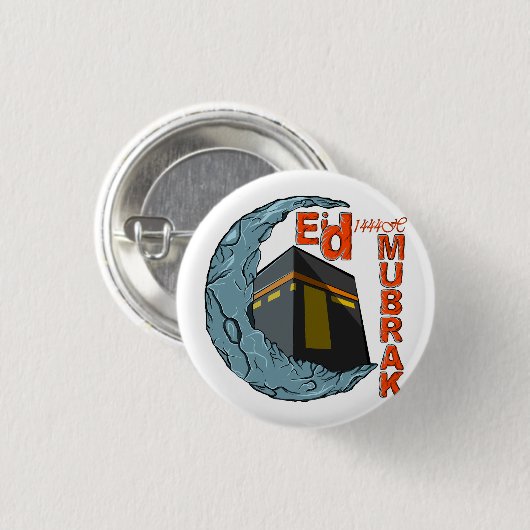 Eid mubarak ronde button 3,2 cm (Voorkant /achterkant)
