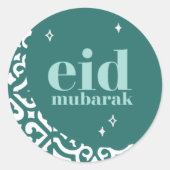 Eid Mubarak Ronde Sticker (Voorkant)