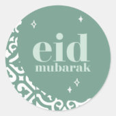 Eid Mubarak Ronde Sticker (Voorkant)