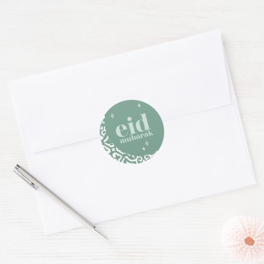 Eid Mubarak Ronde Sticker (Envelop)