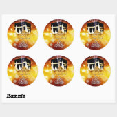 Eid mubarak ronde sticker (Vel)