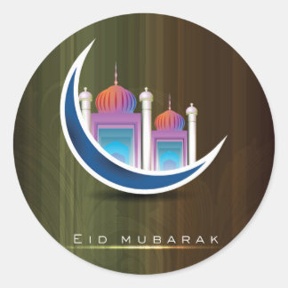 Eid mubarak ronde sticker