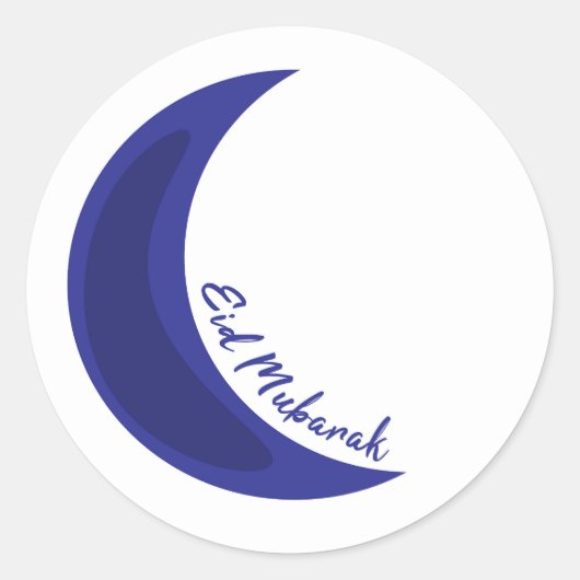 Eid mubarak ronde sticker (Voorkant)