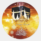 Eid mubarak ronde sticker (Voorkant)