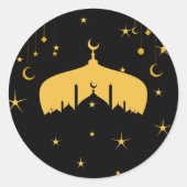 Eid Mubarak ronde Stickers (Voorkant)
