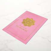 Eid Mubarak Roze en Goud Folie Feestdagenkaart (Gedraaid)