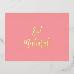 Eid Mubarak Roze Folie Feestdagen Briefkaart