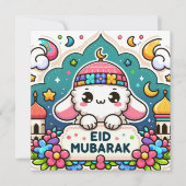 Eid Mubarak Schaap Feestdagenkaart (Voorkant)