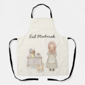 Eid Mubarak Schort Islamitische Vrouw Cadeau (Voorkant)