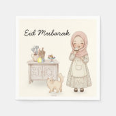Eid Mubarak servet voor moslimkinderen (Voorkant)