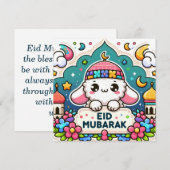 Eid Mubarak Sheep Feestdagenkaart (Voorkant / Achterkant)