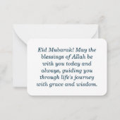 Eid Mubarak Sheep Notitiekaartje (Achterkant)