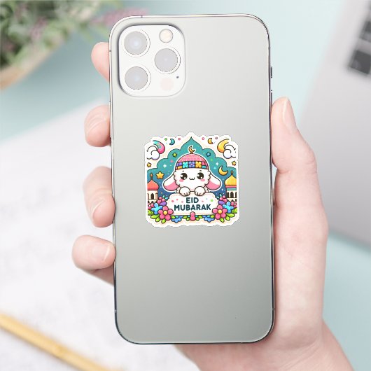 Eid Mubarak Sheep Sticker (Telefoon)