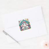 Eid Mubarak Sheep Vierkante Sticker (Envelop)