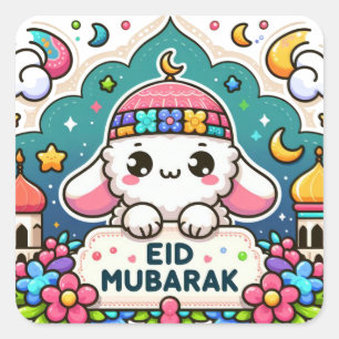 Eid Mubarak Sheep Vierkante Sticker
