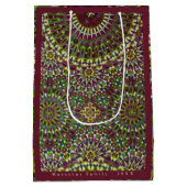 Eid Mubarak sierpatroon Crimson Red Golden Medium Cadeauzakje (Achterkant)