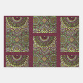 Eid Mubarak sierpatroon Crimson Red Inpakpapier Vel (Voorkant 2)