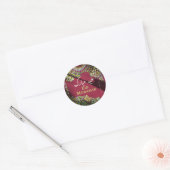 Eid Mubarak sierpatroon Crimson Red Ronde Sticker (Envelop)