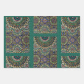 Eid Mubarak sierpatroon Emerald Green Inpakpapier Vel (Voorkant 2)