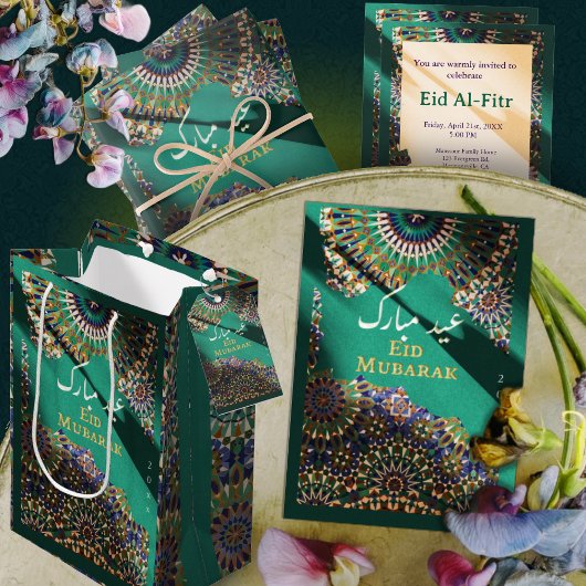 Eid Mubarak sierpatroon Emerald Medium Cadeauzakje