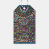 Eid Mubarak sierpatroon Steel Blue Cadeaulabel (Achterkant)