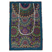 Eid Mubarak sierpatroon Steel Blue Medium Cadeauzakje (Achterkant)