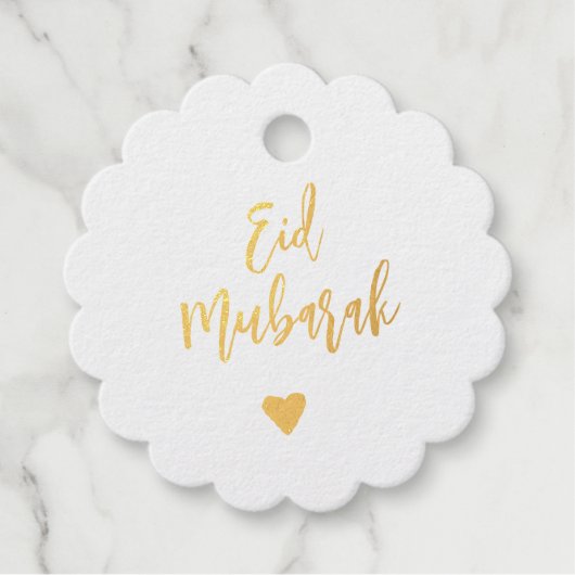 Eid Mubarak Simple Gold Bedankjes Labels (Voorkant)