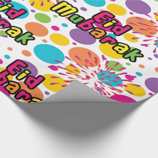 Eid Mubarak Splash Gift Wrap Cadeaupapier (Hoek)