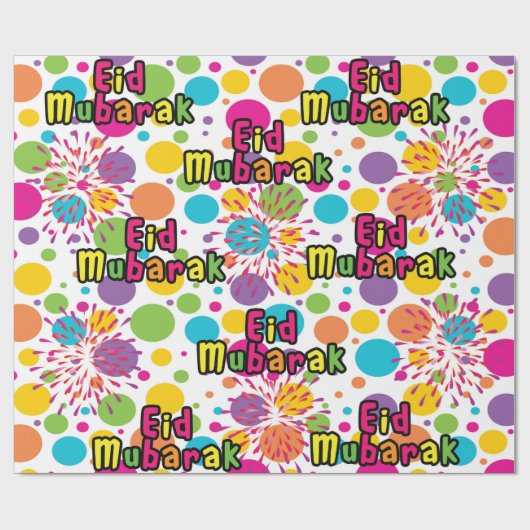 Eid Mubarak Splash Gift Wrap Cadeaupapier (Vlak)