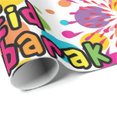 Eid Mubarak Splash Gift Wrap Cadeaupapier (Rol Hoek)